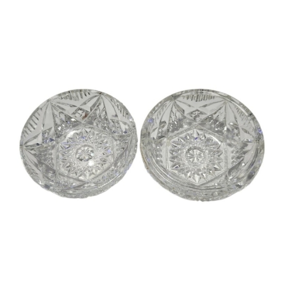 Vintage Cut Glass Dresser/Vanity Jar Textured Glass with Intricate Design - Picture 14 of 14